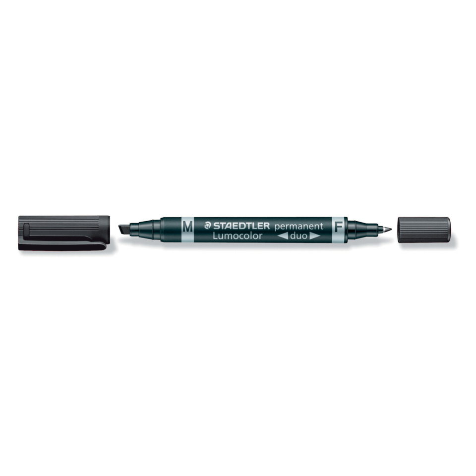 Marker, Permanent marker, Dual-tip, Lumocolor, Staedtler