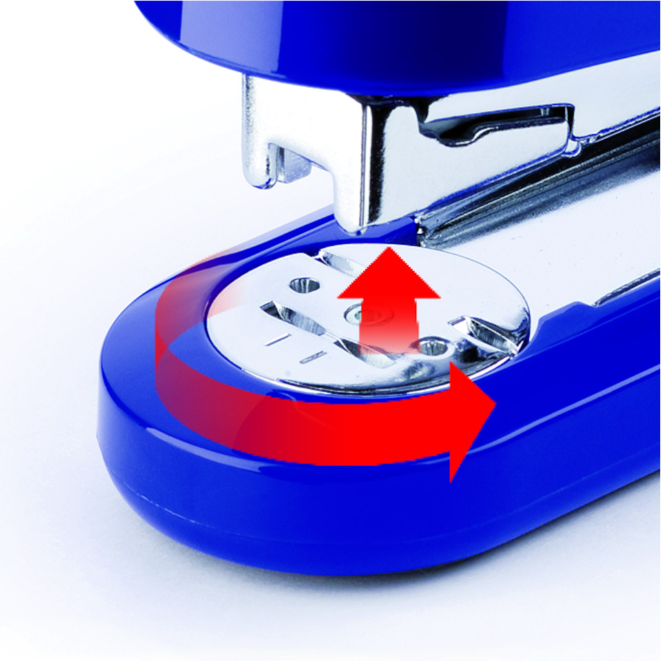 Kreisstanzer, Nadel, Stempelhalter, Klemmmechanismus, Blau
