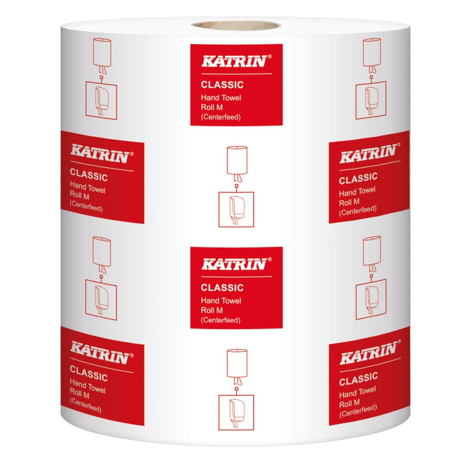 Putzpapier, Handtuchrolle, Centerfeed, Katrin Classic, Rollgröße M