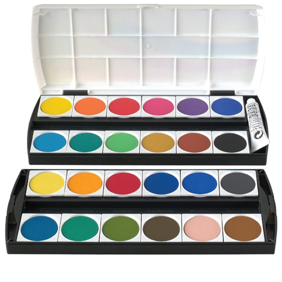 Aquarellfarben, Wasserfarben, Kunstfarben, Farbenpalette, Set
