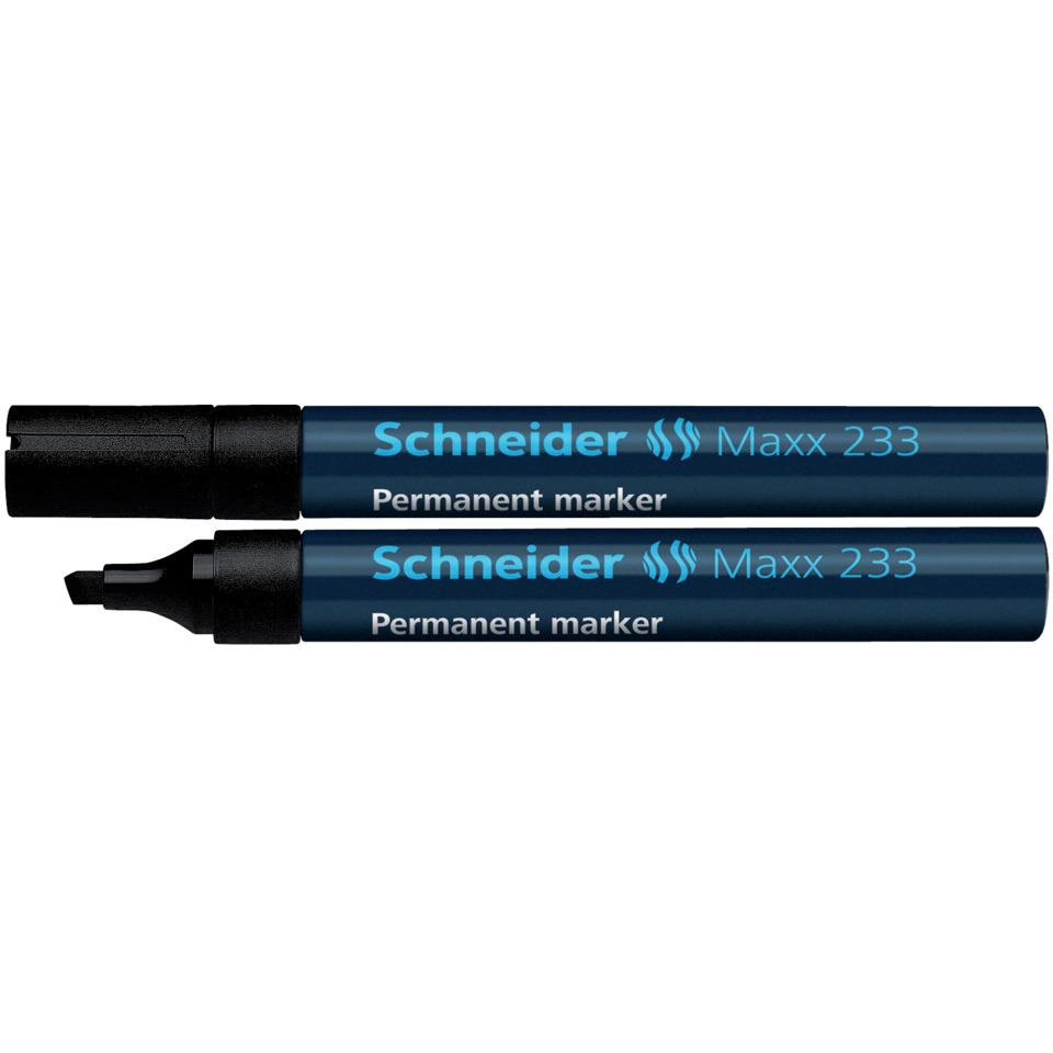 Permanenter Marker, Marker, Doppelseitiger Marker, Schneider Maxx 233, Blauer Marker