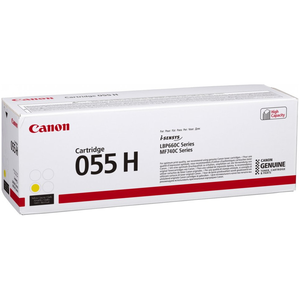  toner cartridge, 055H, Canon cartridge, gelbe Tinte, Originalpatrone