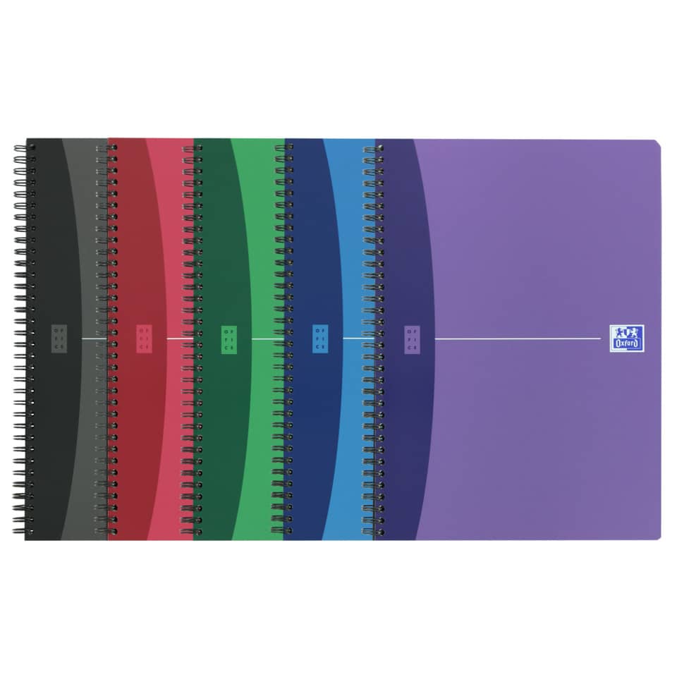 Notizbuch, Spiralbindung, Kunstleder, Multicolor, A4-A6 Größe