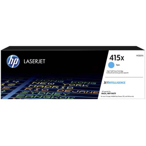 Lasertoner Nr.415X cyan HP W2031X