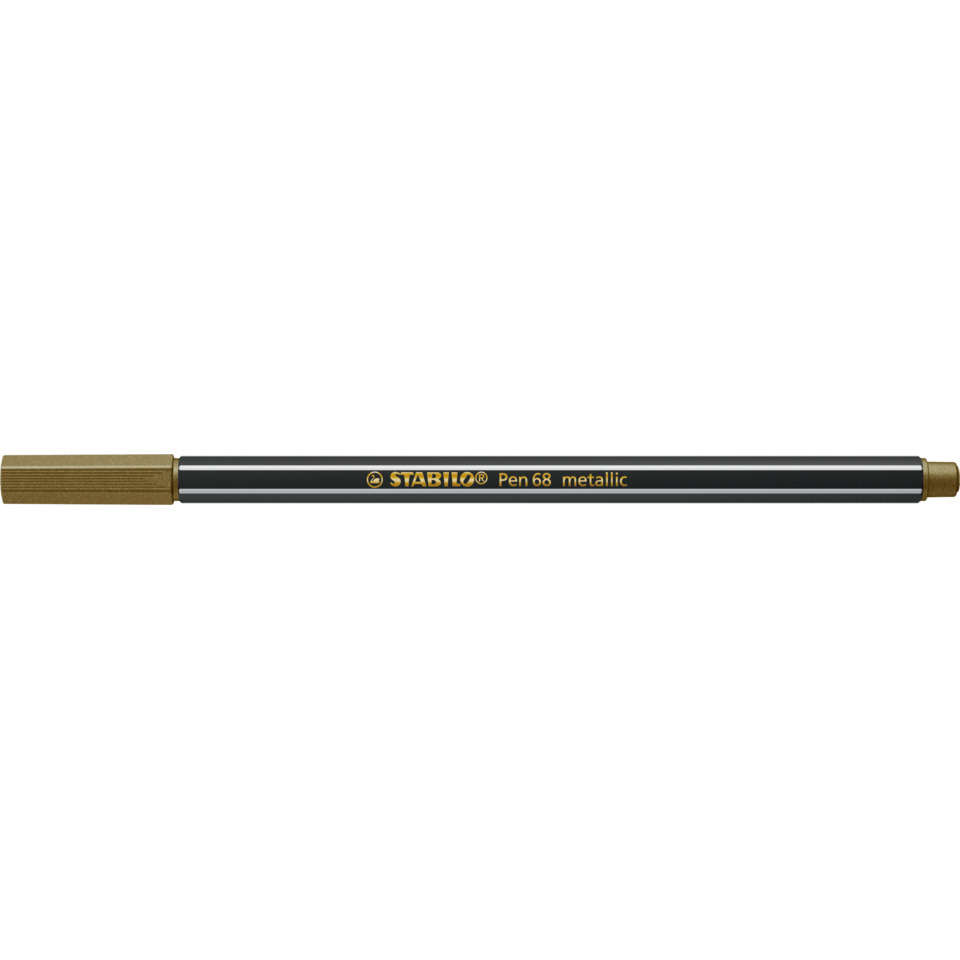 Bleistift, Metallfeder, Schwarz, Gold, Stabilo Pen 68