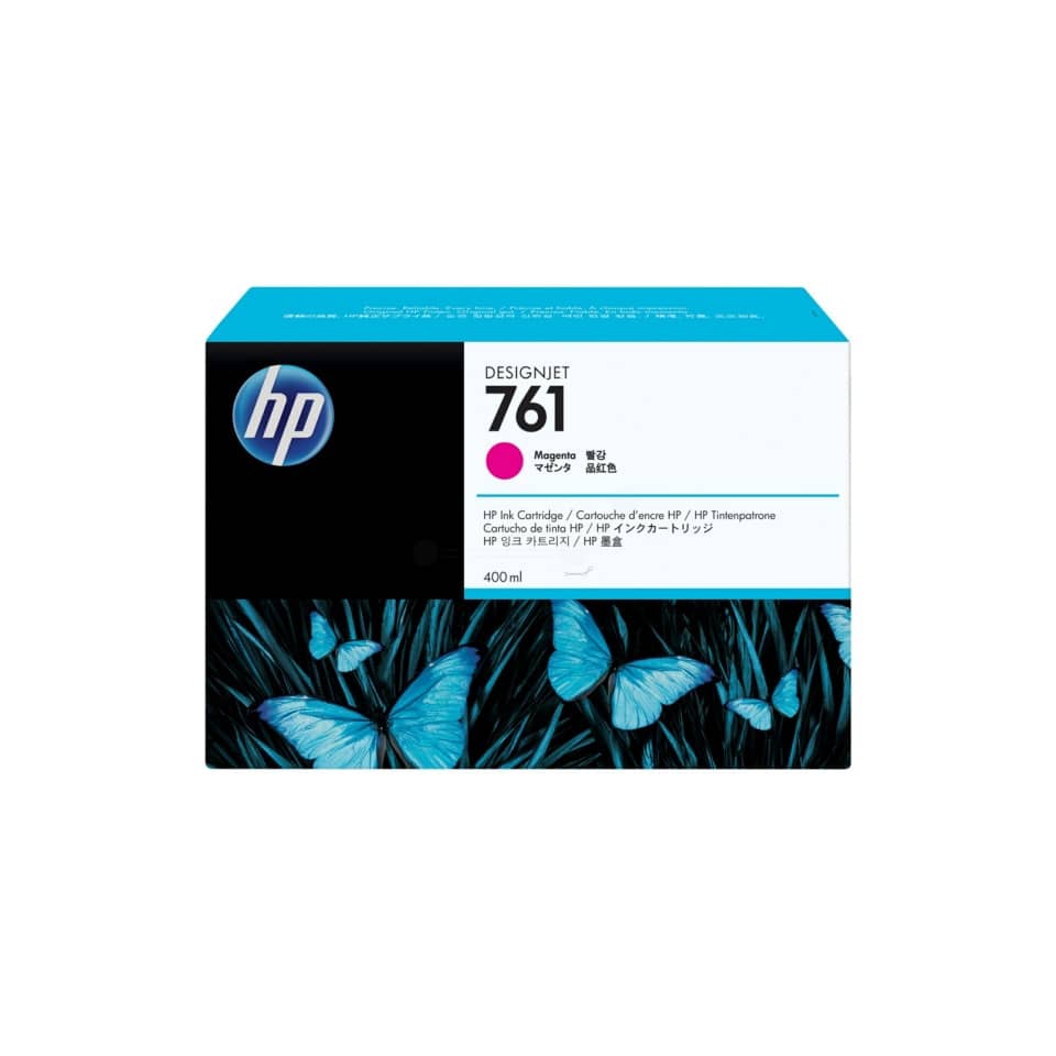 hp Tintenpatrone, Magenta, 400 ml, DesignJet 761, Schmetterlingsmuster