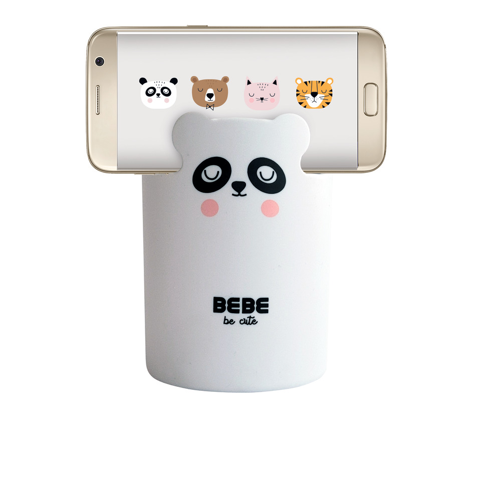 Panda-Aufkleber, Handy Pop Socket, Süße Figur, Weißer Soft, Be Cute Logo