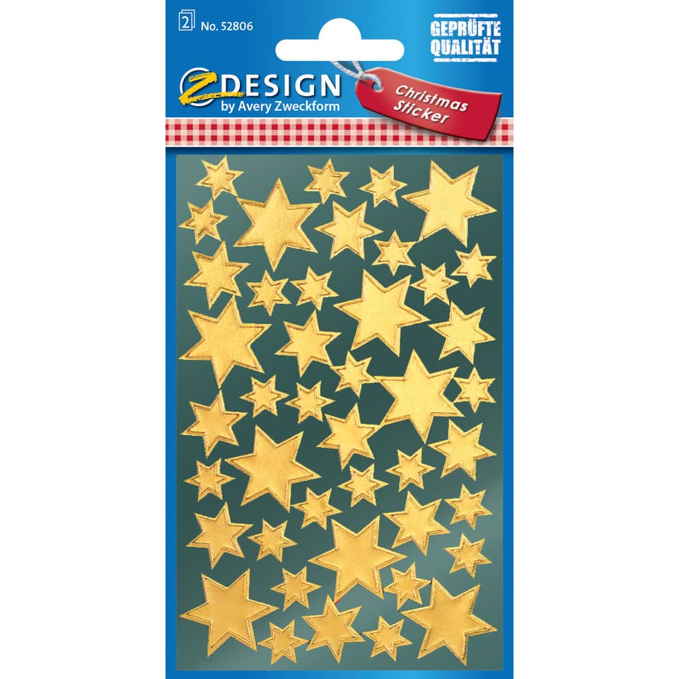 Sterne, Sticker, Gold, Sternen Muster, Dekosticker