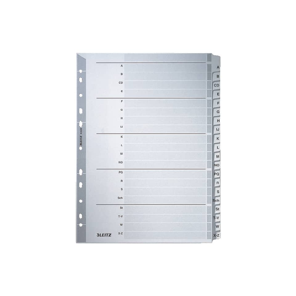 Etikettenblatt, Indextrenner, Alphabetregister, Büroeinlage, Leitz Marke