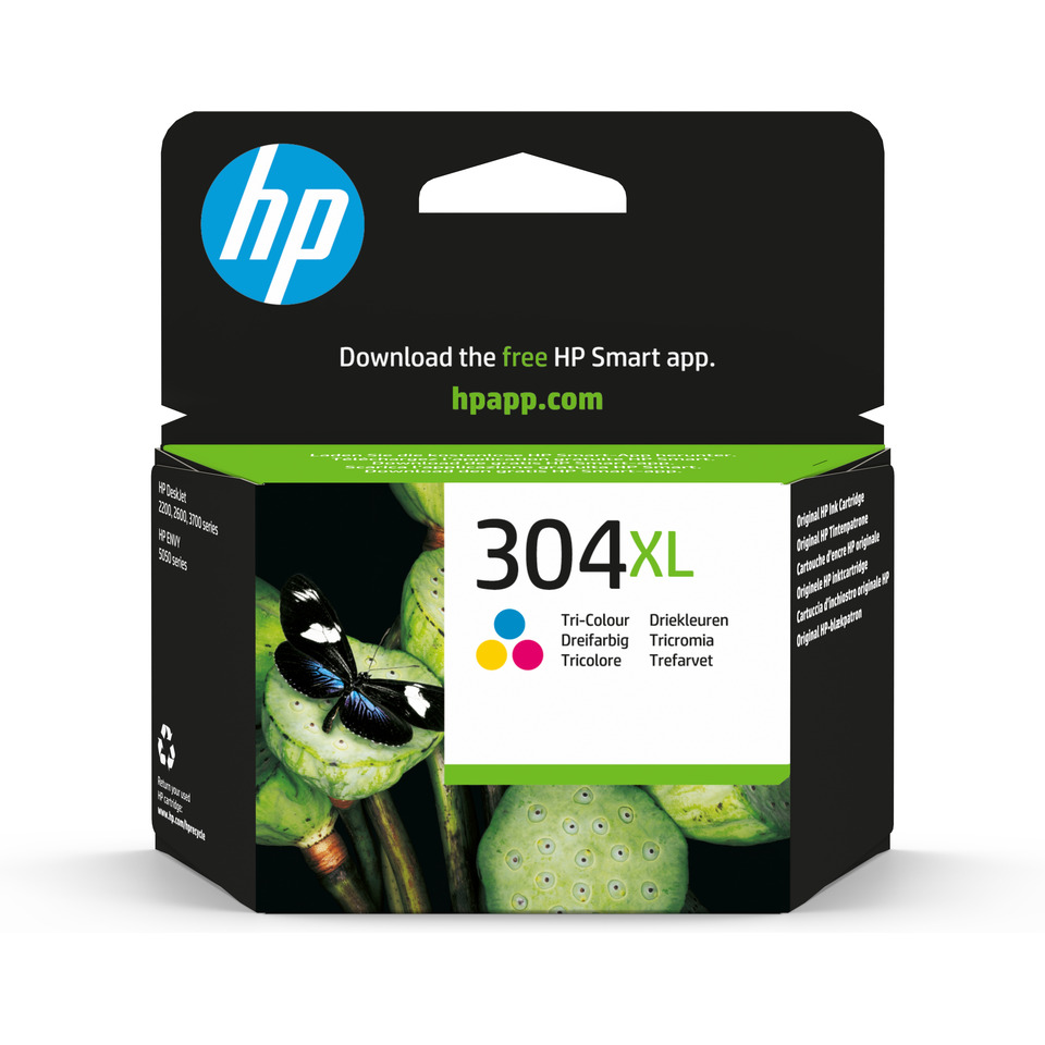drucker, Tintenpatrone, HP, 304XL, Dreifarbige