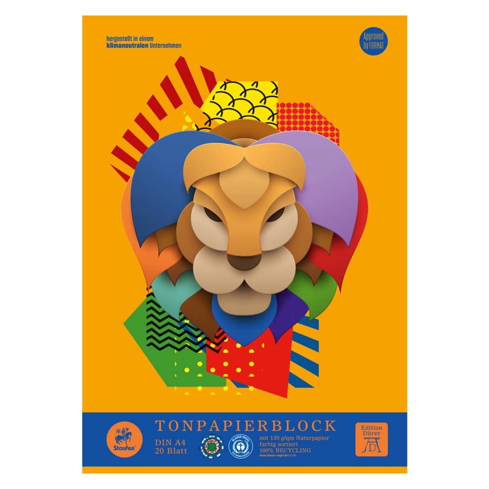 collage, Löwe, bunt, Poster, Papier