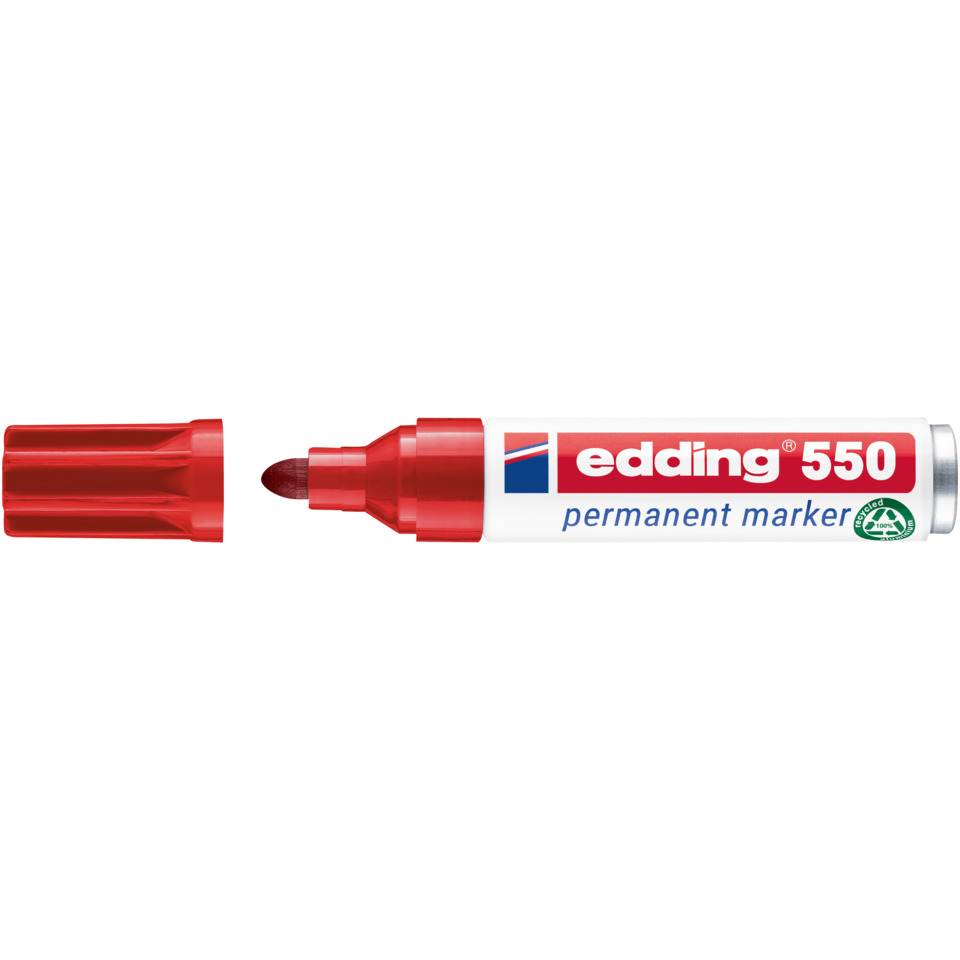 Permanentmarker 550, Rundspitze, nachfüllbar, 3-4mm, rot EDDING 4-550002