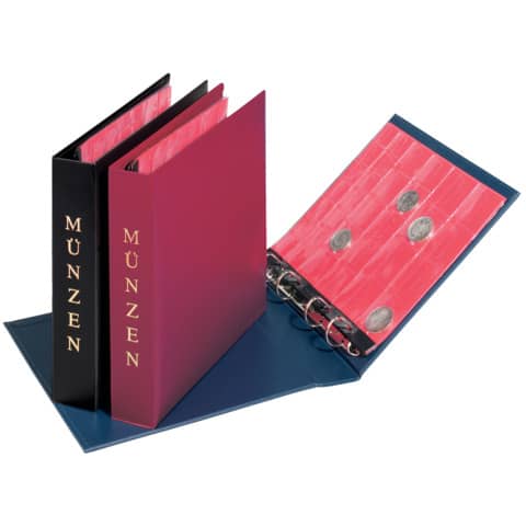 Münzalbum, 24x25cm, Kunstleder, blau PAGNA 30220-06