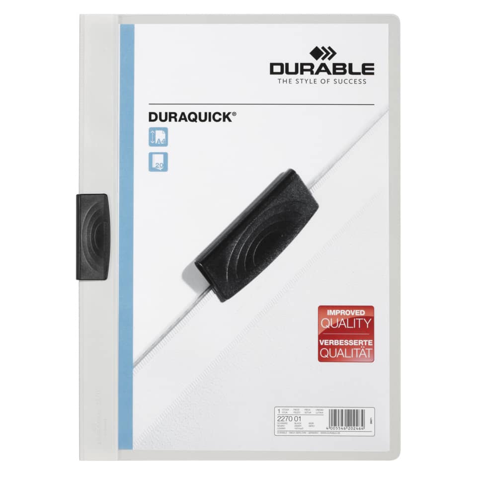 Aktenordner, Dokumentensammlung, Spannhebel, A4, Schwarz-Transparent