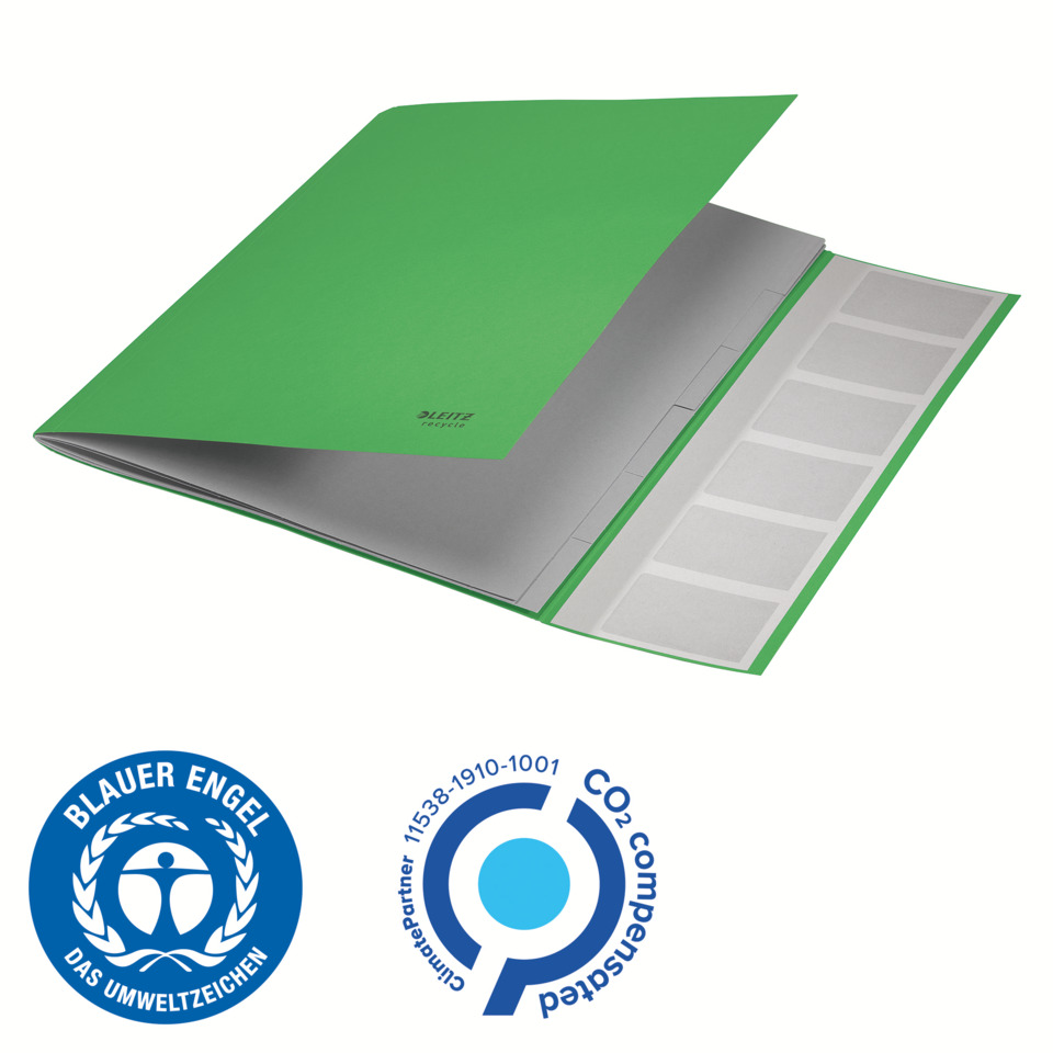 Looser Ordner, grüner Ordner, Präsentationsordner, Datei-Organizer, Leitz transparente Taschen, Ordner, Ordnerblock, Grün, Transparent, Umweltzeichen