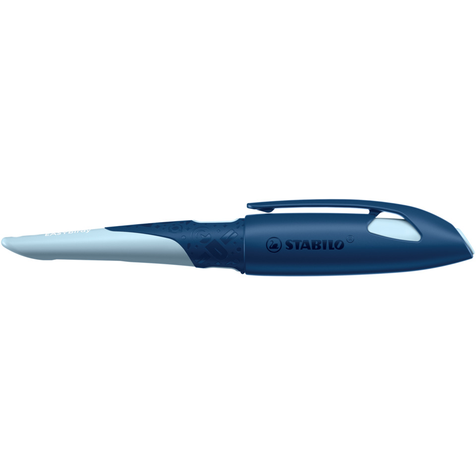 Kugelschreiber, Blau, Clip, Gummispitze, Stabilo