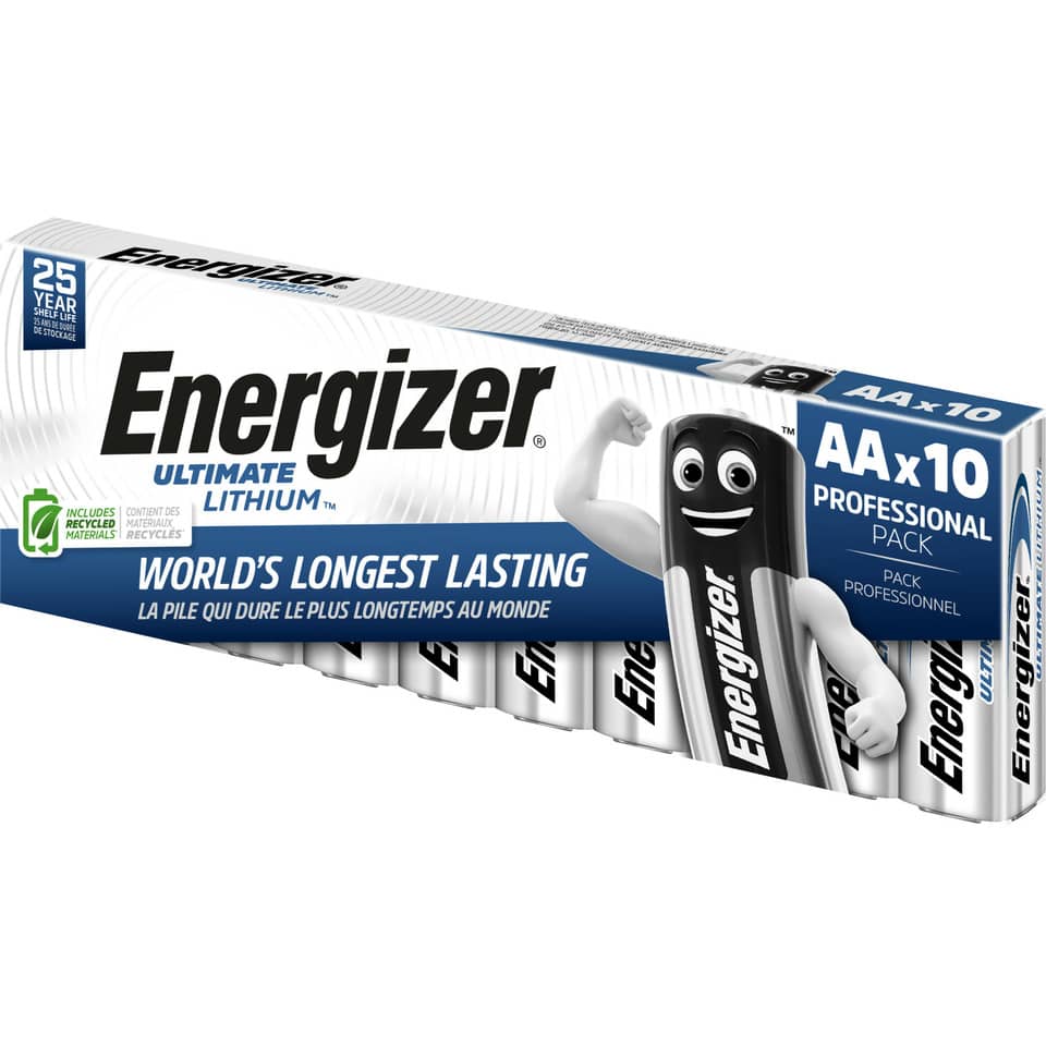 AA-Batterie, Lithium, Energizer, Professionelles Pack, 10er-Pack