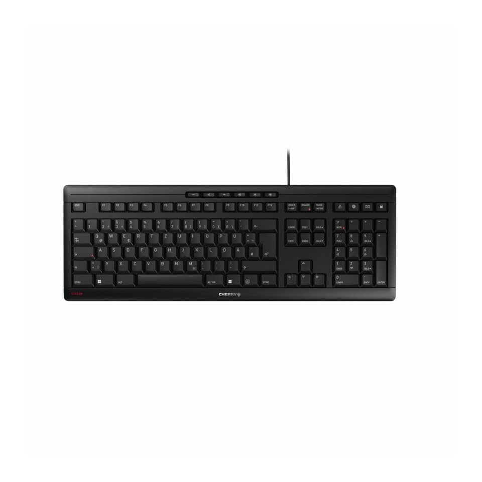Tastatur, QWERTZ, USB, Anschlüsse, Schwarz