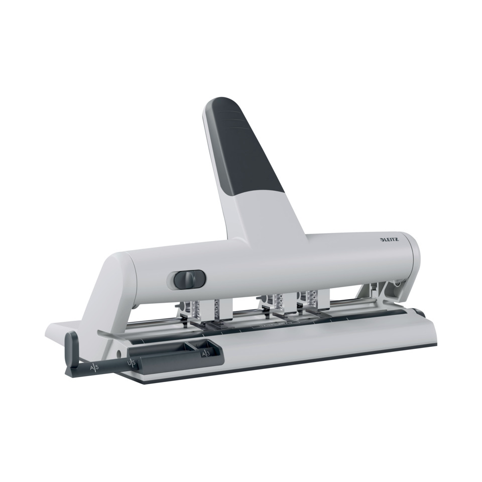 Mehrfachlocher Akto®, 30 Blatt, Anschlagschiene, Aluminium, silber LEITZ 5114-00-84