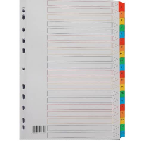 Ordnerregister A-Z, A4, 20-teilig, weiß NEUTRAL 6539