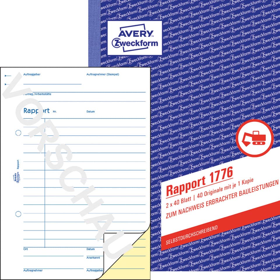 Avery Zweckform, Dokument, Rapport, Formular, Hülle