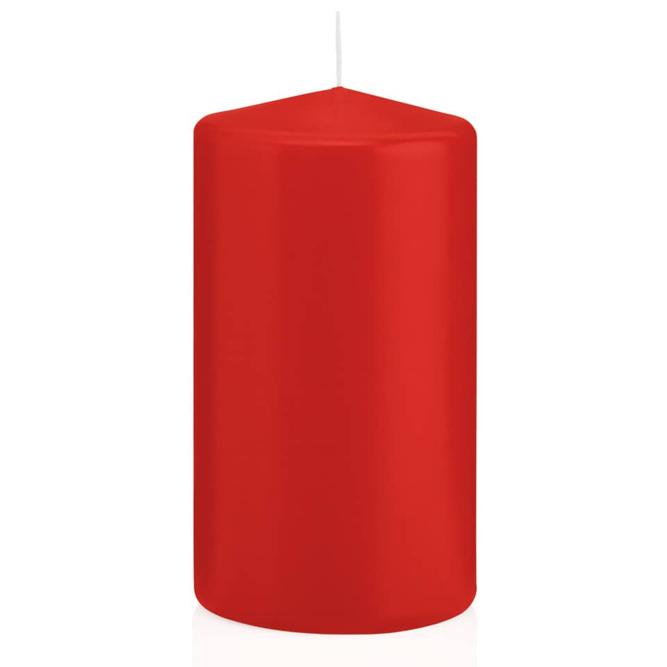 Kerze, Vielseitige Kerze, Rot, Zylinderform, Stumpenkerze