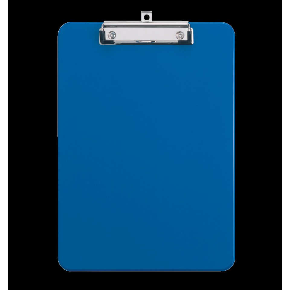 Clipboard, Clipboard board, Blue, Metallclip, Flache Oberfläche
