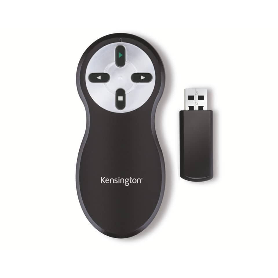 Fernbedienung, Kensington, USB-Empfänger, schwarz, präsentiert