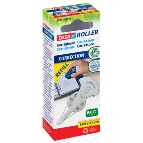Korrekturroller ecoLogo® Nachfüllkassette, 8,4mmx14m TESA 59881-00005-05