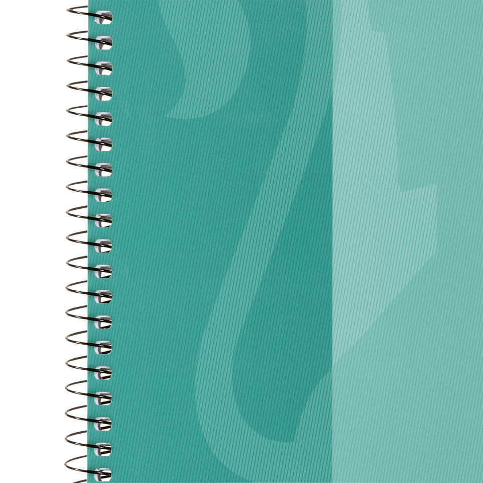 Spiralblock, Notizbuch, Kreise Muster, Grün, Drahtspirale