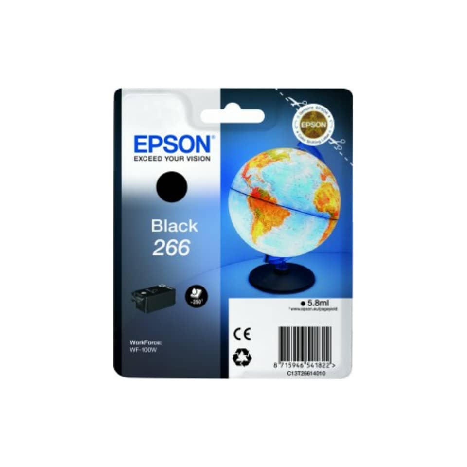 Tintenpatrone, Black 266, EPSON, 5.8ml, geografischer Globus