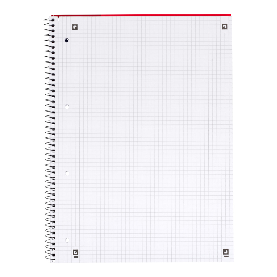 Spirale, Notizbuch, Graph-Papier, Linienlos, Weißes Papier, Spiralbindes Notizbuch, Kladderblock, Notizblock, Spiralblock, kariertes Papier