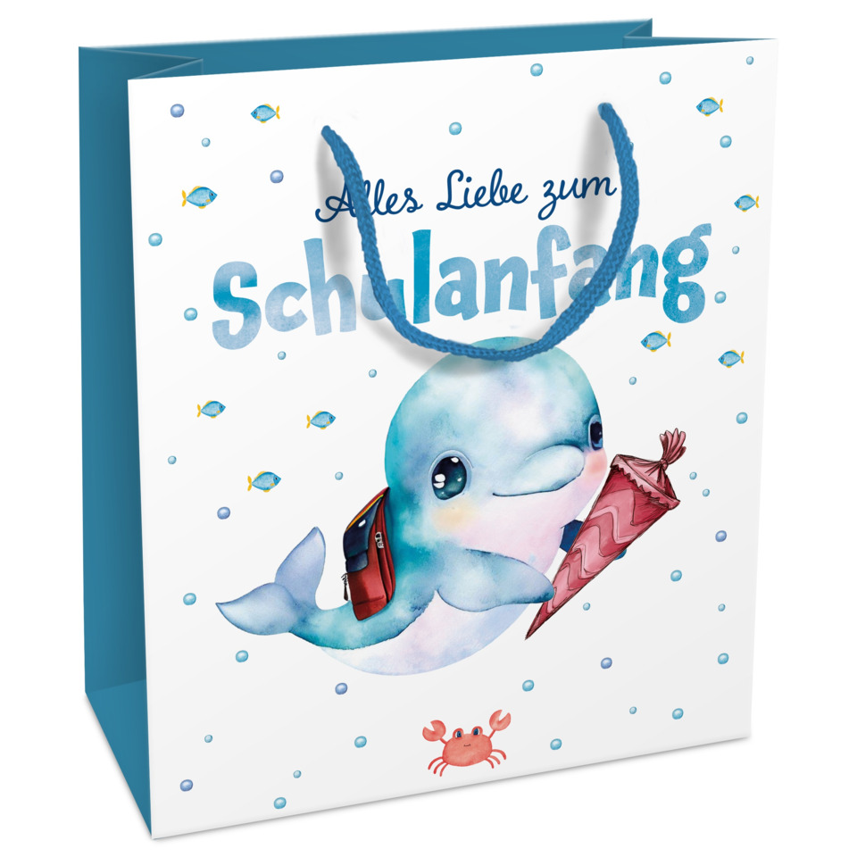 Schultüte, Schulanfang, Unterwasser-Charakter, Wal, Fruchtfächer