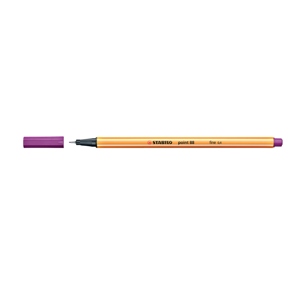 Kunststoffstift, Marker, Orange, feine Spitze, Kappe abnehmbar