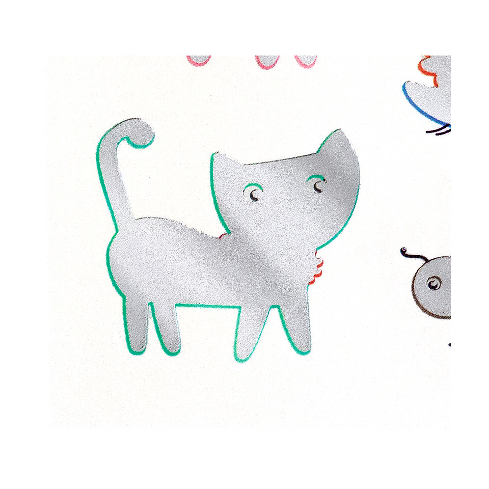 kätzchen, katze, tier, figürlich, illustration