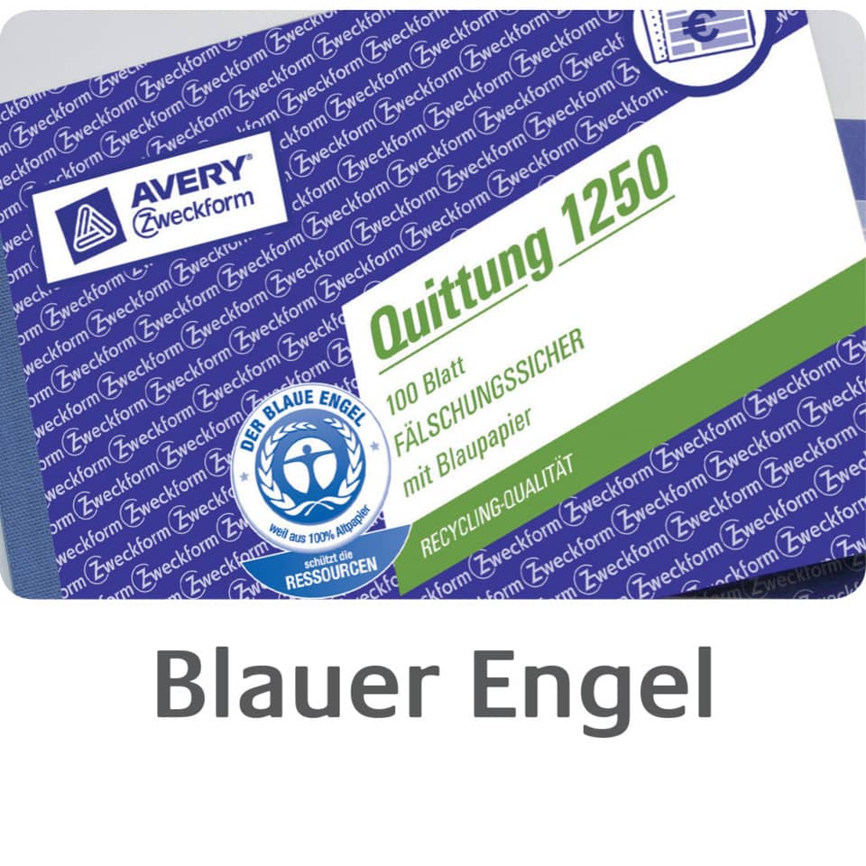 Kaufpapier, Blauer Engel, Recycling-Qualität, Blaues Paketpapier, Fälschungssicher