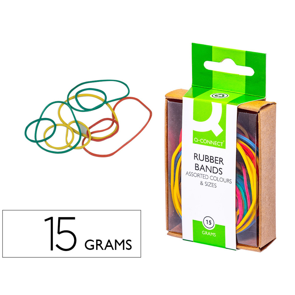 Gummibänder, Rubberband, Bänder, Verschiedene Farben, 15 Gramm