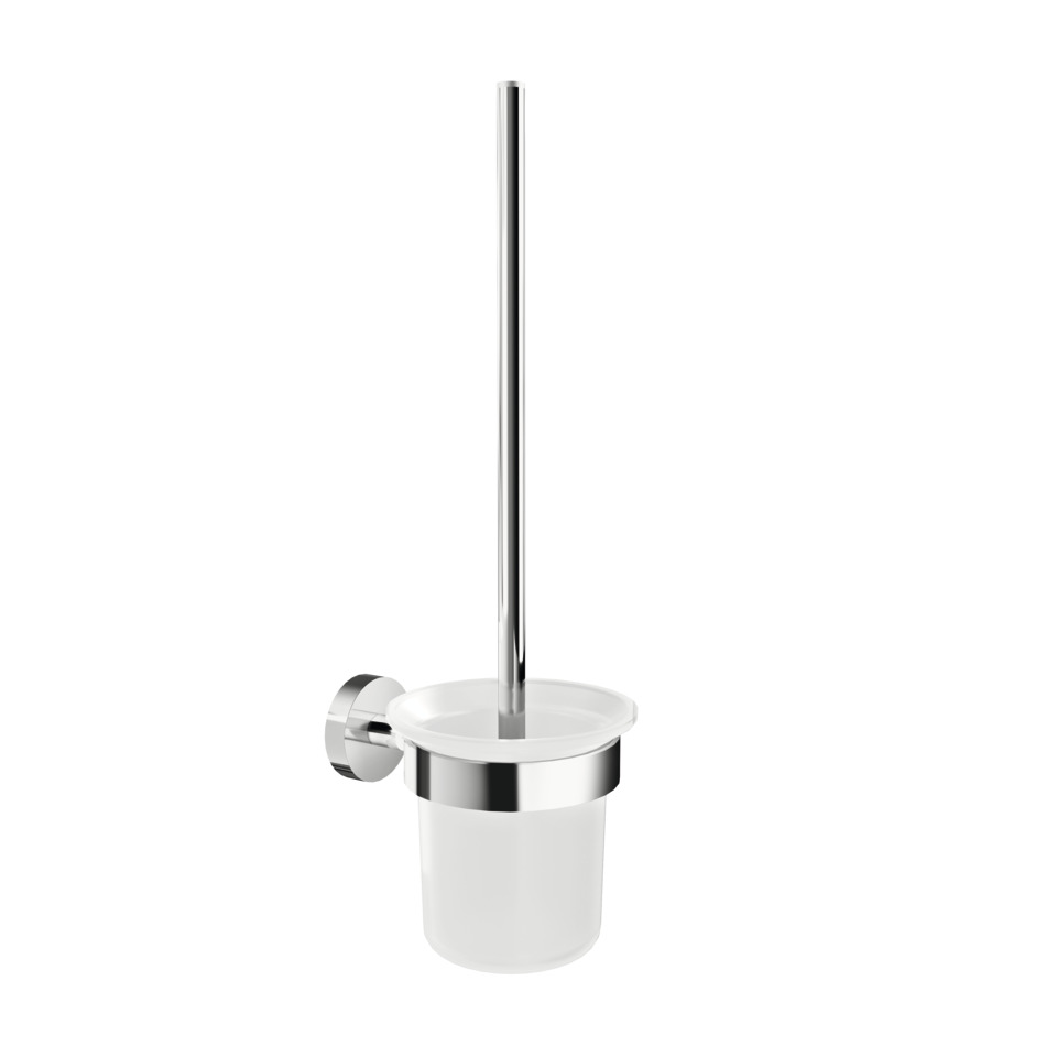  Toilettenbürste, Bürstenhalter Toiletten, Edelstahl, weißes Keramik, wandmontiert