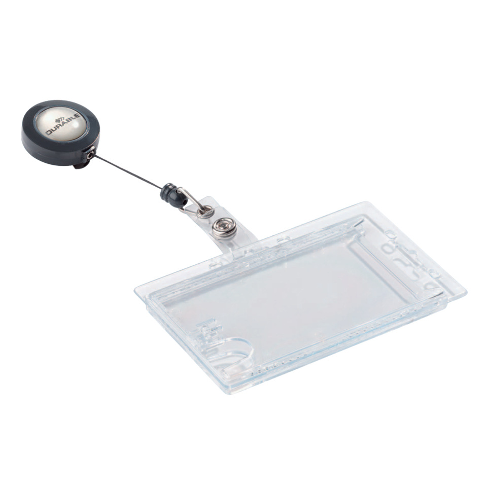 Ausweishalter Doppelbox mit Jojo, 54x87mm, 10 Stück DURABLE 8224 19 Gras, Rasen, Rasenmäher, Pflanze, Werkzeug
