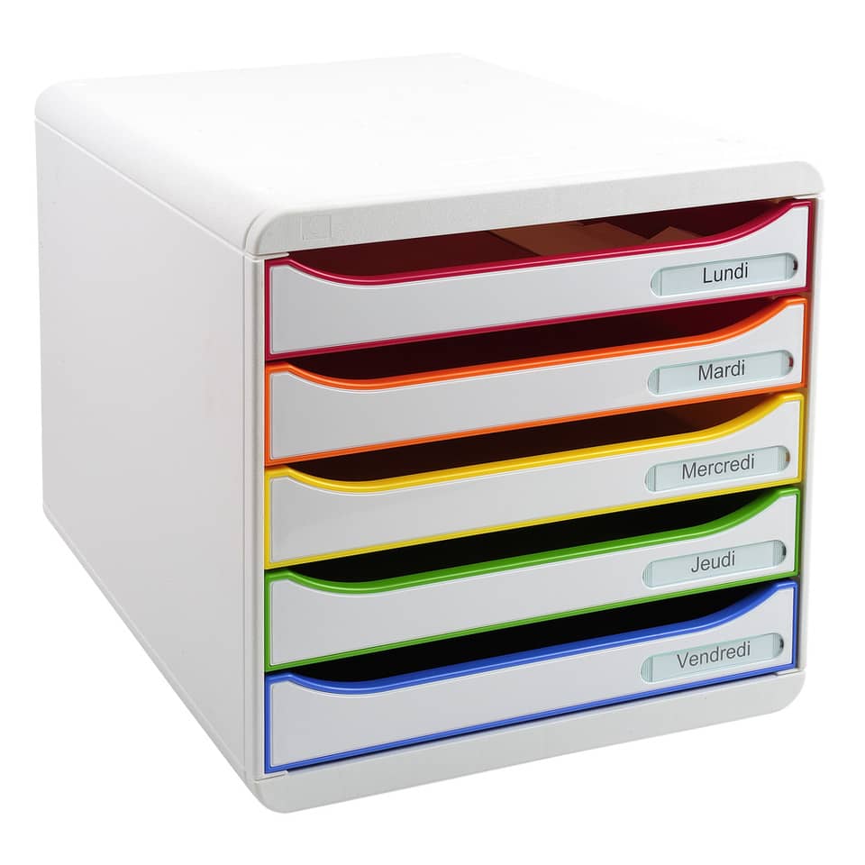 Schubladenkassette, Aufbewahrung, Mehrfarbig, Organizer, Wochentage