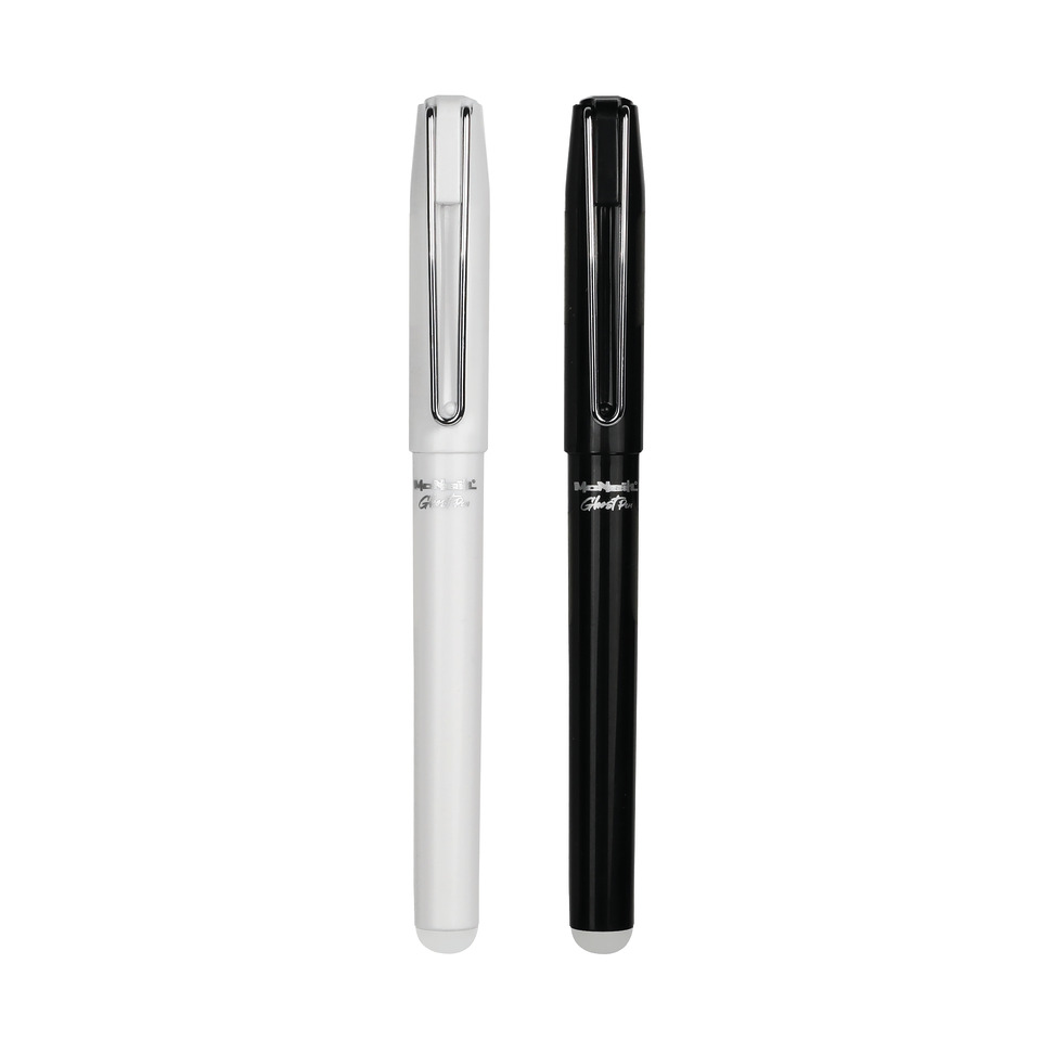 Stift, Füllfederhalter, Metallclip, weißer Stift, schwarzer Stift