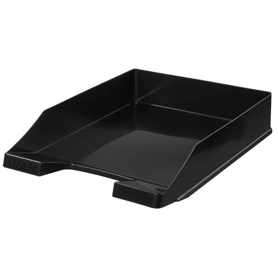 Briefablage KLASSIK, DIN A4/C4, stapelbar, stabil, modern, schwarz HAN 1027-X-13 Tablett