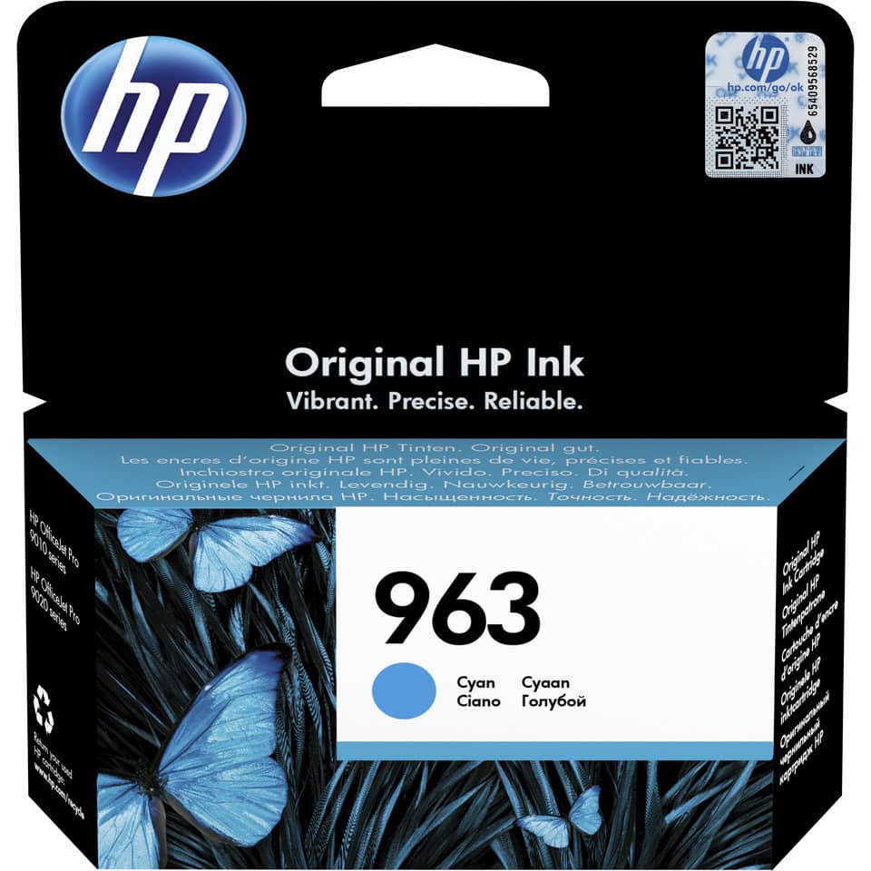 Tintenpatrone, HP Tinte, Cyan, Originaltinte, Druckerzubehör