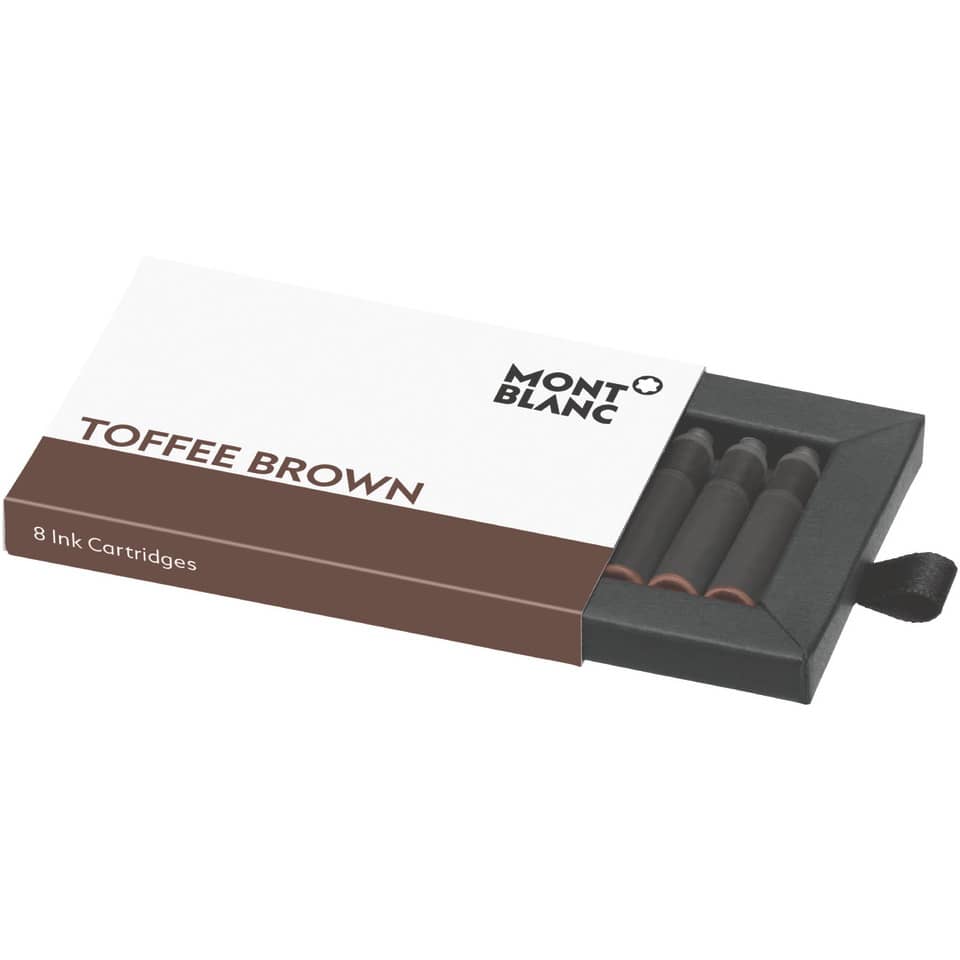 Tintenpatronen, Toffee-Braun, Montblanc, Verpackung, graue Schachtel