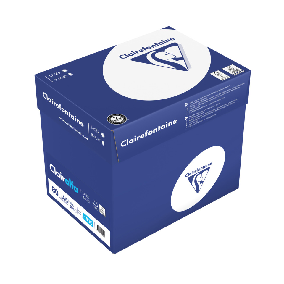 Laser Druckertinte, Tintenpatrone, blaues** Box, Clairefontaine, Logo