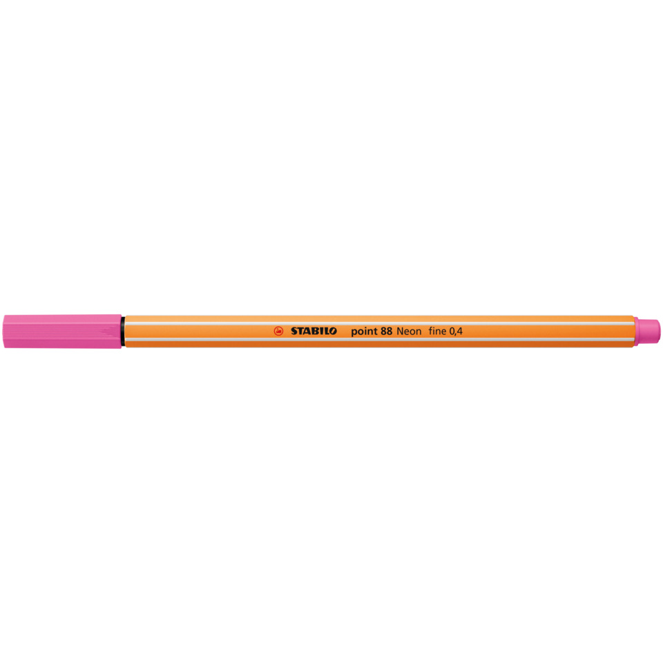 Marker, Highlighter, Neon orange, Pink cap, Retractable?, Stabilo Stift, Marker, Neonorange, Point 88, Neonpink Kappe