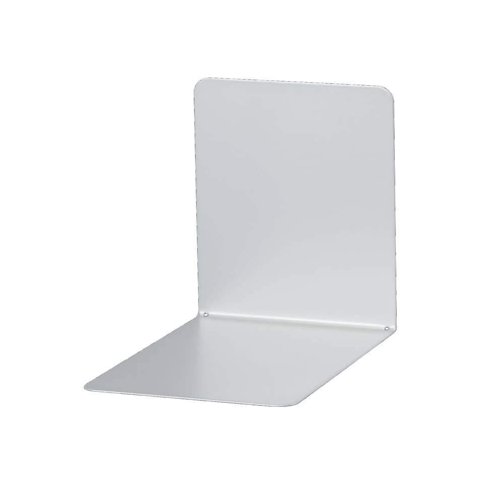Buchstützen aus Metall, breit, 120 x 140 x 140 mm, silber, 2 Stück MAUL 35062 95