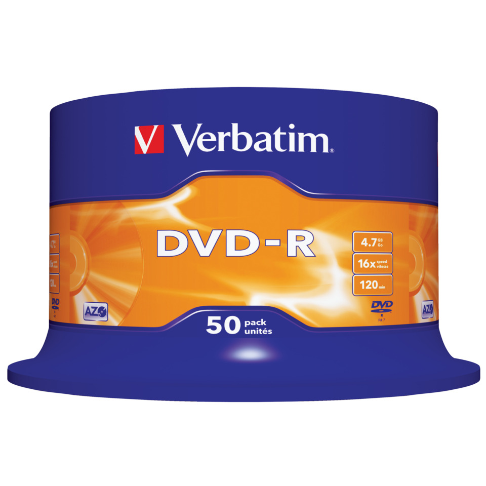 DVD-R, Verbatim, 50er Pack, CD/DVD, Orange Label