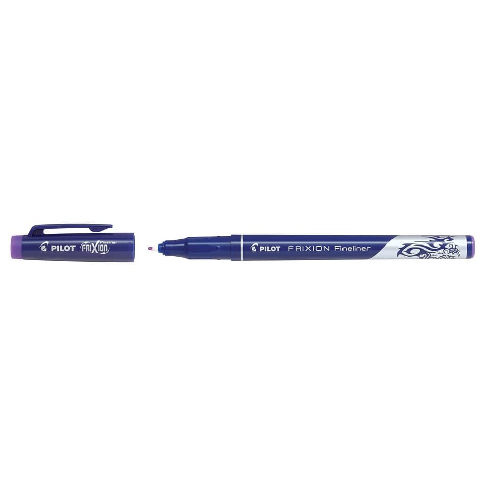 Marker, Fineliner, Blue pen, Purple cap, Pilot