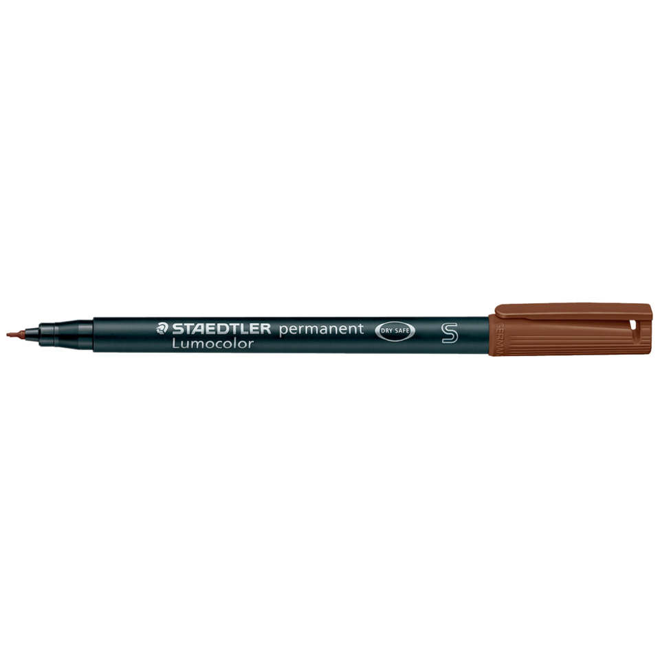 Marker, Permanenter Marker, Lumosolor, Braune Kappe, Feiner Spitz